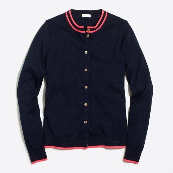 J. Crew Sweaters - J Crew Tipped Caryn Cardigan Sweater - NWT
